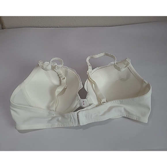 Sweet Nothings Ivory Embroidered Floral Padded Full Figure Underwire Bra SZ 34B - Picture 2 of 4